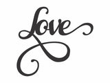 Metal Love Sign, Decorative Metal Wall Art, Words Saying Art