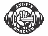 Andy's Home Gym Metal Wall Art, Geometric Wall Art, Home Gym Wall Art, Metal Wall Decor, Fitness Wall Art, Laser Cut Metal Art