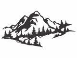 Mountain Wall Art, Laser Cut Metal Mountain Wall Decor