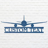 Personalized Airplane Sign Metal Wall Art