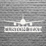 Personalized Airplane Metal Art, Airplane Wall Decor