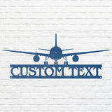 Personalized Airplane Metal Art, Airplane Wall Decor