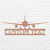 Personalized Airplane Metal Art, Airplane Wall Decor