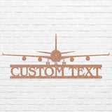 Personalized Airplane Metal Wall Art, Airplane Sign