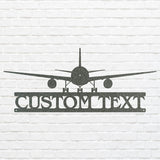 Personalized Airplane Metal Art, Airplane Wall Decor