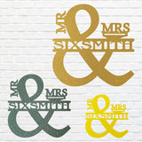 Personalized Mr and Mrs Sign for Wall, Metal Wedding Sign