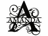 Personalized Name Sign Metal Wall Art, Metal Wall Decor