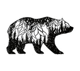 Mountain Bear Metal Wall Art, Personalized Outdoor Signs
