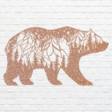 Mountain Bear Metal Wall Art, Personalized Outdoor Signs