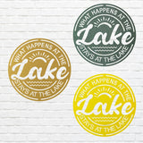 Lake Metal Wall Art, What Happens at the Lake, Lake House Decor, Beach House Decor, Lake House Gift, Housewarming Gift