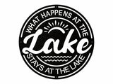 Lake Metal Wall Art, What Happens at the Lake, Lake House Decor, Beach House Decor, Lake House Gift, Housewarming Gift