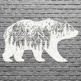 Mountain Bear Metal Wall Art, Personalized Outdoor Signs