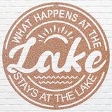 Lake Metal Wall Art, What Happens at the Lake, Lake House Decor, Beach House Decor, Lake House Gift, Housewarming Gift