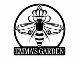 Honey Bee Sign Metal Wall Art, Outdoor Bee Wall Decor, Honey Lover Gift
