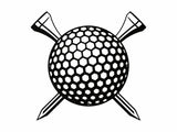 Golf Tee Ball Metal Wall Art, Sports Ball Gift for Golf Player,
