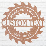 Woodshop Sign Custom Metal Wall Art, Outdoor Woodshop Decor