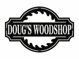 Woodshop Sign Metal Wall Art, Custom Metal Sign for Outdoor Decor