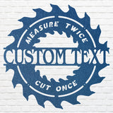 Woodshop Sign Custom Metal Wall Art, Outdoor Woodshop Decor