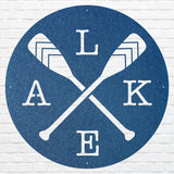 Lake Metal Wall Art, Boat Paddles Round Metal Wall Art, Lake House Metal Wall Decor, Metal Paddles Housewarming Gift