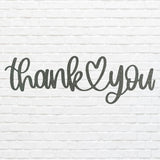 Thank You Metal Wall Art, Thank You Heart Metal Sign, Laser Cut Metal Wall Art, Modern Home Decor, Housewarming Gift