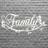 Metal Family Art, Metal Family Wall Art Décor, Custom Metal Sign, Family Heart Wall Decor, Wall Hanging Art, Farmhouse Decor For Family