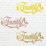 Metal Family Art, Metal Family Wall Art Décor, Custom Metal Sign, Family Heart Wall Decor, Wall Hanging Art, Farmhouse Decor For Family