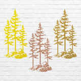 Metal Pine Trees Wall Art, Three Pine Trees On A Rock Metal Art, Metal Wall Unique Home Decor, Nature Lover Gift