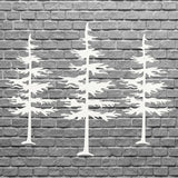 Pine Trees Wall Art, Set of 3 Tree Wall Art, Metal Tree Art, Unique Metal Wall Decor, Laser Cut Metal Wall Art Tree