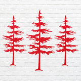 Pine Trees Wall Art, Set of 3 Tree Wall Art, Metal Tree Art, Unique Metal Wall Decor, Laser Cut Metal Wall Art Tree