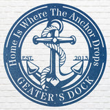Anchor Wall Hanging, Custom Metal Wall Art, Laser Cut Metal Round Wall Art, Metal Outdoor Wall Art, Metal Wall Decoration