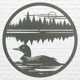 Metal Bird Wall Art, Loon In The Water Metal Wall Art, Lake House Decor, Modern Living Room Wall Decor, Bird Lover Gift