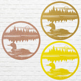 Metal Bird Wall Art, Loon In The Water Metal Wall Art, Lake House Decor, Modern Living Room Wall Decor, Bird Lover Gift