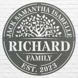 Tree Of Life Custom Family Sign, Metal Tree Wall Art, Metal Tree Wall Living Room Decor, Personalized Family Tree