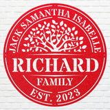 Tree Of Life Custom Family Sign, Metal Tree Wall Art, Metal Tree Wall Living Room Decor, Personalized Family Tree