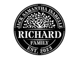 Tree Of Life Custom Family Sign, Metal Tree Wall Art, Metal Tree Wall Living Room Decor, Personalized Family Tree