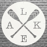 Lake Metal Wall Art, Boat Paddles Round Metal Wall Art, Lake House Metal Wall Decor, Metal Paddles Housewarming Gift