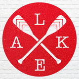 Lake Metal Wall Art, Boat Paddles Round Metal Wall Art, Lake House Metal Wall Decor, Metal Paddles Housewarming Gift