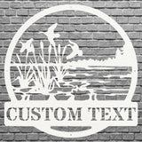 Custom Metal Wall Art, Round Outdoor Wall Art, Laser Cut Ducks Flying Metal Art, Metal Wall Hangings, Housewarming Gift