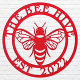 Honey Bee Metal Art, Round Honey Bee Wall Art, Laser Cut Wall Hanging Art, The Bee Hive Wall Decor, Farmhouse Wall Decor