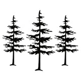 Pine Trees Wall Art, Set of 3 Tree Wall Art, Metal Tree Art, Unique Metal Wall Decor, Laser Cut Metal Wall Art Tree