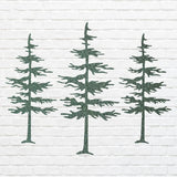 Pine Trees Wall Art, Set of 3 Tree Wall Art, Metal Tree Art, Unique Metal Wall Decor, Laser Cut Metal Wall Art Tree