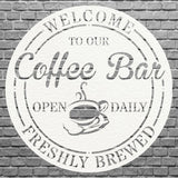 Coffee Bar Sign, Custom Metal Bar Wall Art, Metal Coffee Bar Ideas, Round Bar Wall Decor, Coffee Shop Metal Wall Art