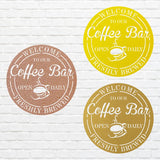 Coffee Bar Sign, Custom Metal Bar Wall Art, Metal Coffee Bar Ideas, Round Bar Wall Decor, Coffee Shop Metal Wall Art