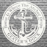 Anchor Wall Hanging, Custom Metal Wall Art, Laser Cut Metal Round Wall Art, Metal Outdoor Wall Art, Metal Wall Decoration