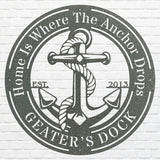 Anchor Wall Hanging, Custom Metal Wall Art, Laser Cut Metal Round Wall Art, Metal Outdoor Wall Art, Metal Wall Decoration