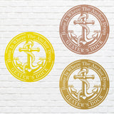 Anchor Wall Hanging, Custom Metal Wall Art, Laser Cut Metal Round Wall Art, Metal Outdoor Wall Art, Metal Wall Decoration