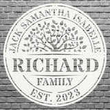 Tree Of Life Custom Family Sign, Metal Tree Wall Art, Metal Tree Wall Living Room Decor, Personalized Family Tree