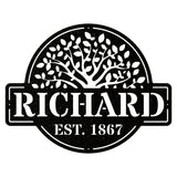 Tree Of Life Metal Name Sign, Custom Metal Family Tree, Metal Tree Of Life Above Bed Decor, Housewarming Gift