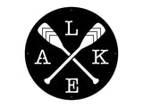 Lake Metal Wall Art, Boat Paddles Round Metal Wall Art, Lake House Metal Wall Decor, Metal Paddles Housewarming Gift