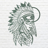 Native American Wall Art, Women Metal Wall Hangings, Metal Artwork, Decorative Wall Art, Above Bed Wall Decor, Housewarming Gift